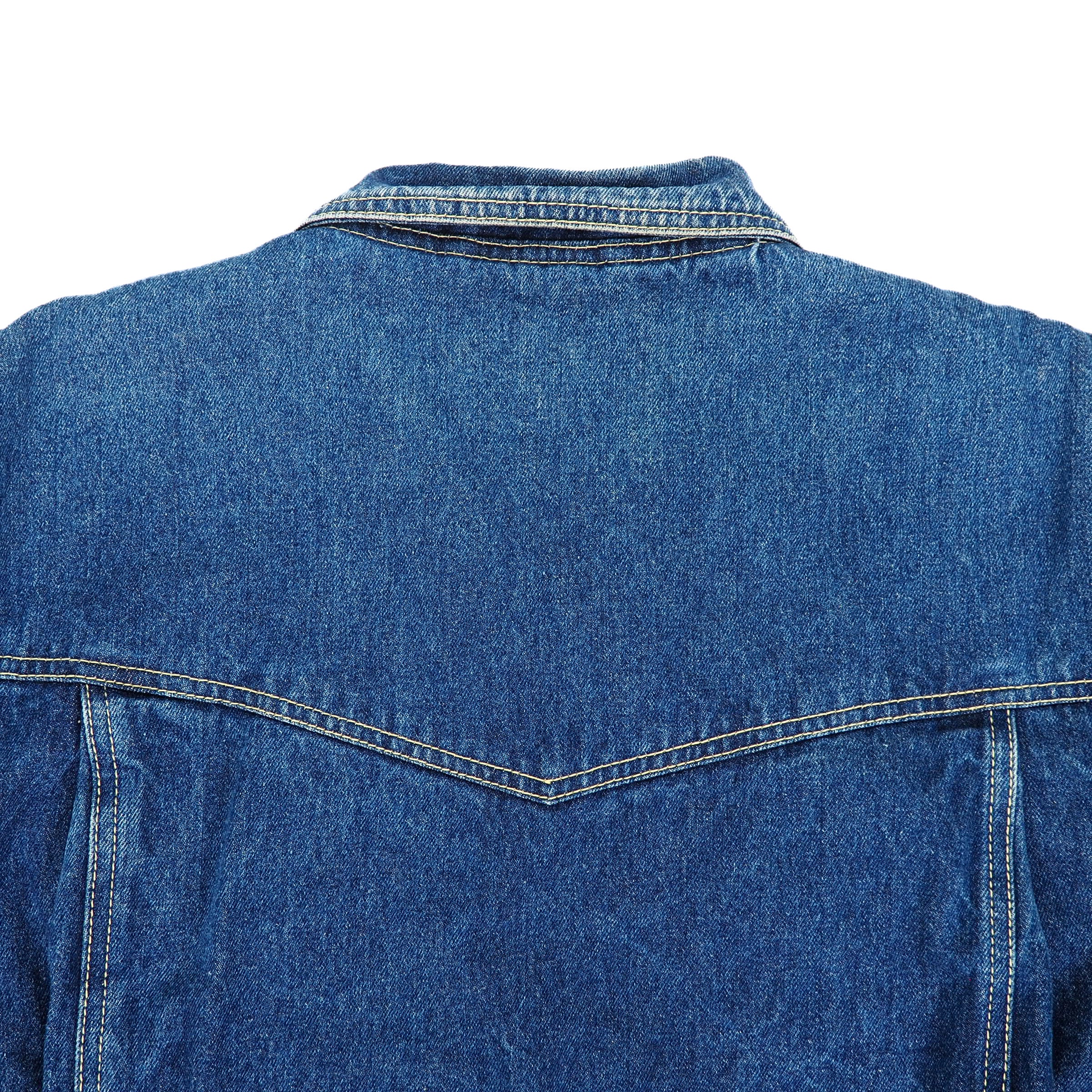 Road Runner Padded Denim Trucker Chore Jacket Vintage 80s 90s Large