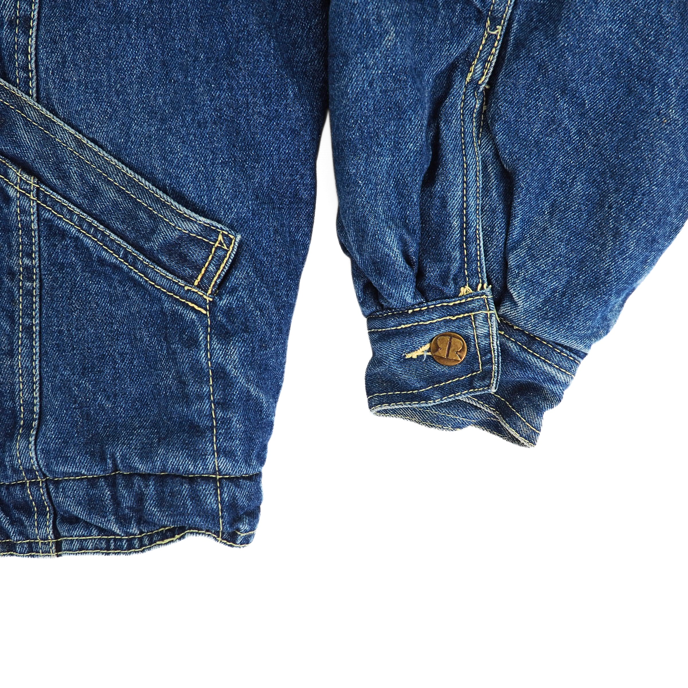 Road Runner Padded Denim Trucker Chore Jacket Vintage 80s 90s Large