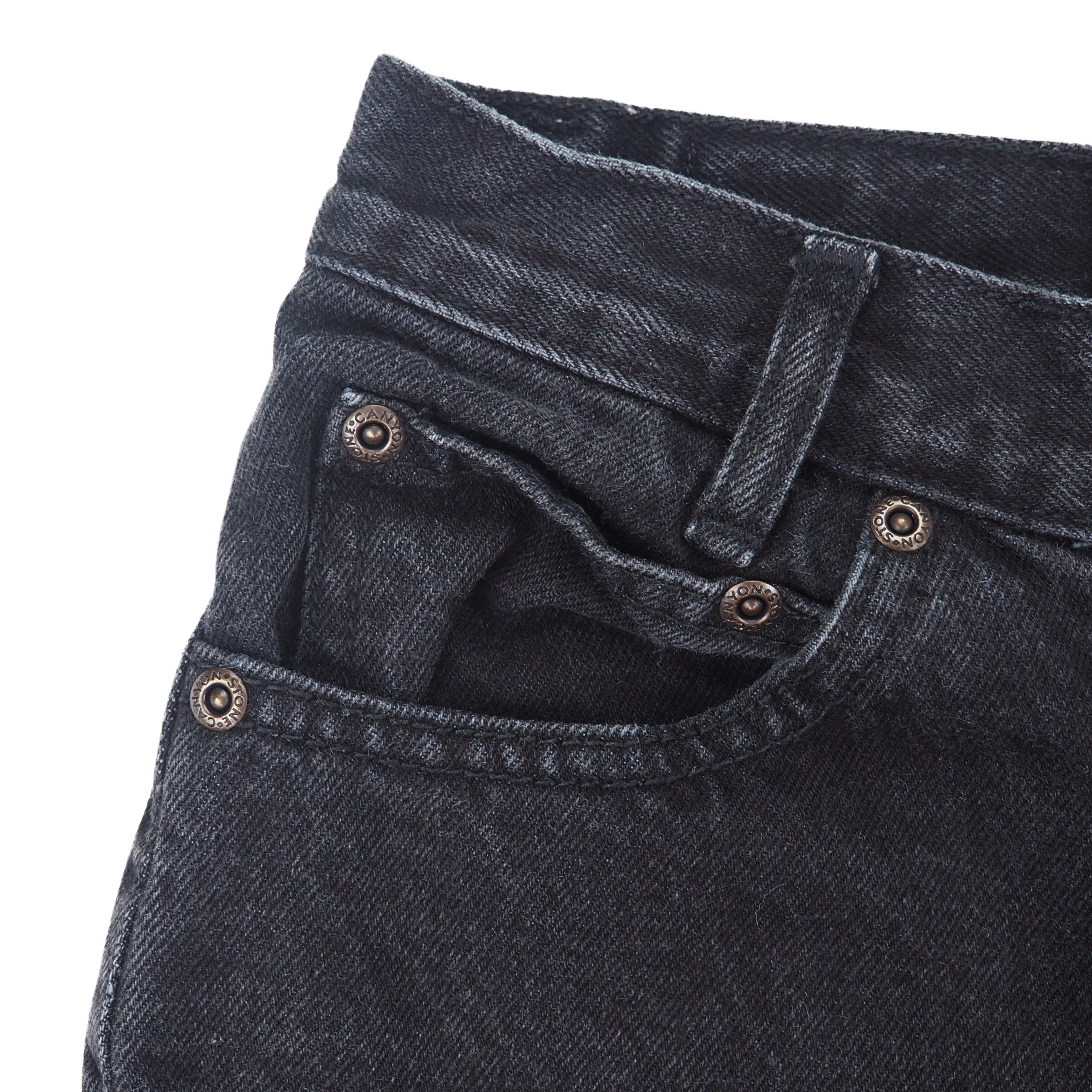 Stone Canyon 100% Cotton Regular Fit Black Denim Jeans Vintage 90s Size 7 W28