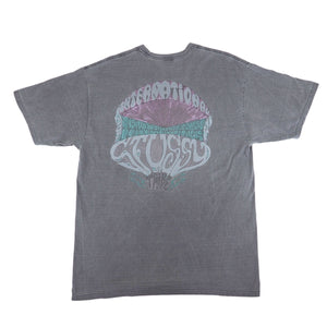 Stüssy International Cities Psychedelic Graphic Tee Washed Charcoal XL