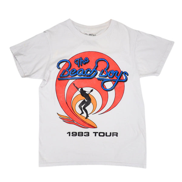 The Beach Boys 1983 Tour T-Shirt 100% Cotton White Mens Small