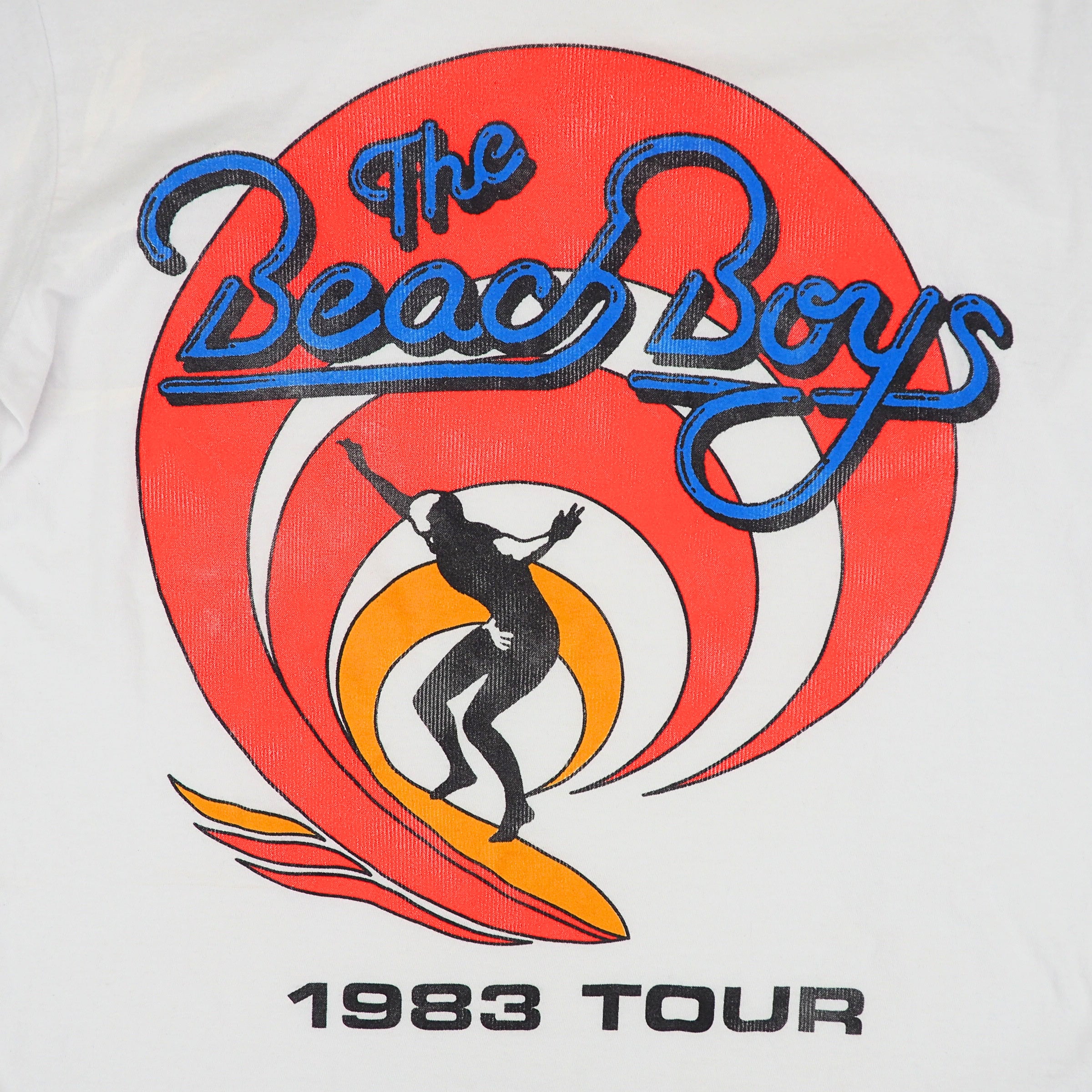 The Beach Boys 1983 Tour T-Shirt 100% Cotton White Mens Small