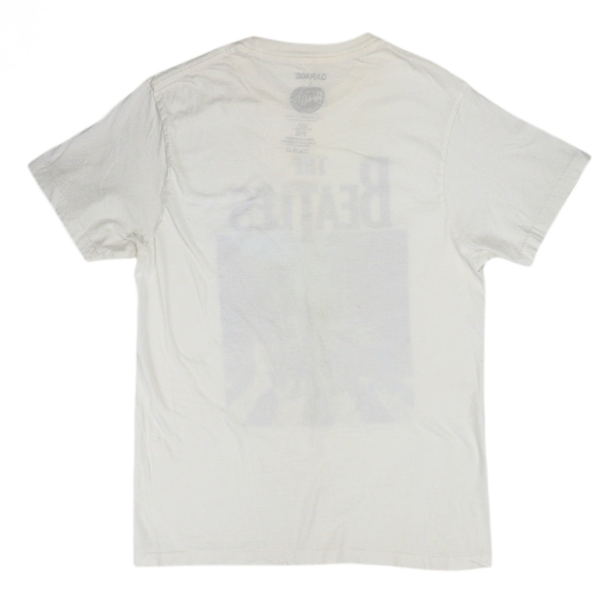 A cream-colored short-sleeve t-shirt shown from the back.