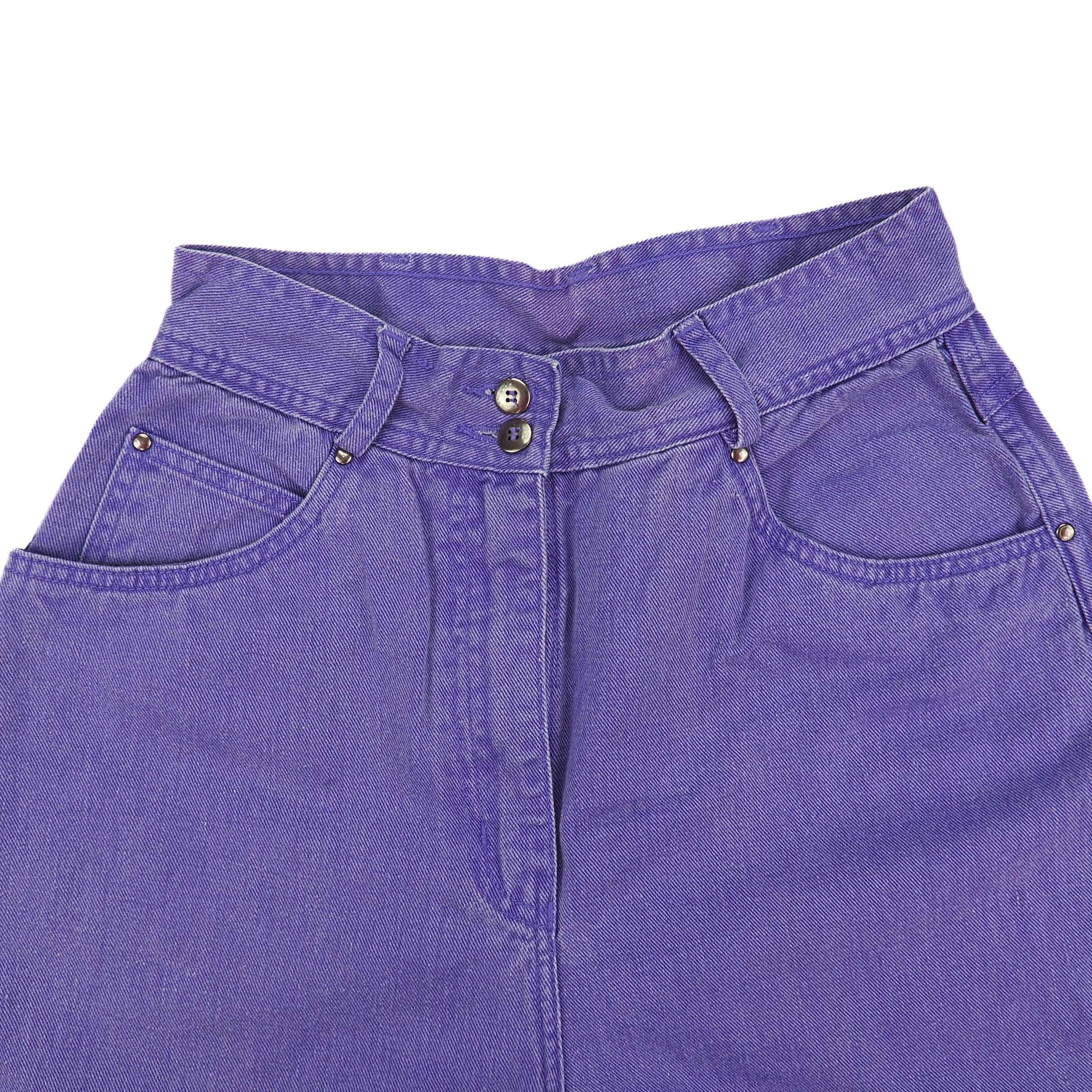 Together Lilac Embroidered High Waist Mom Jeans Vintage 90s Size 12