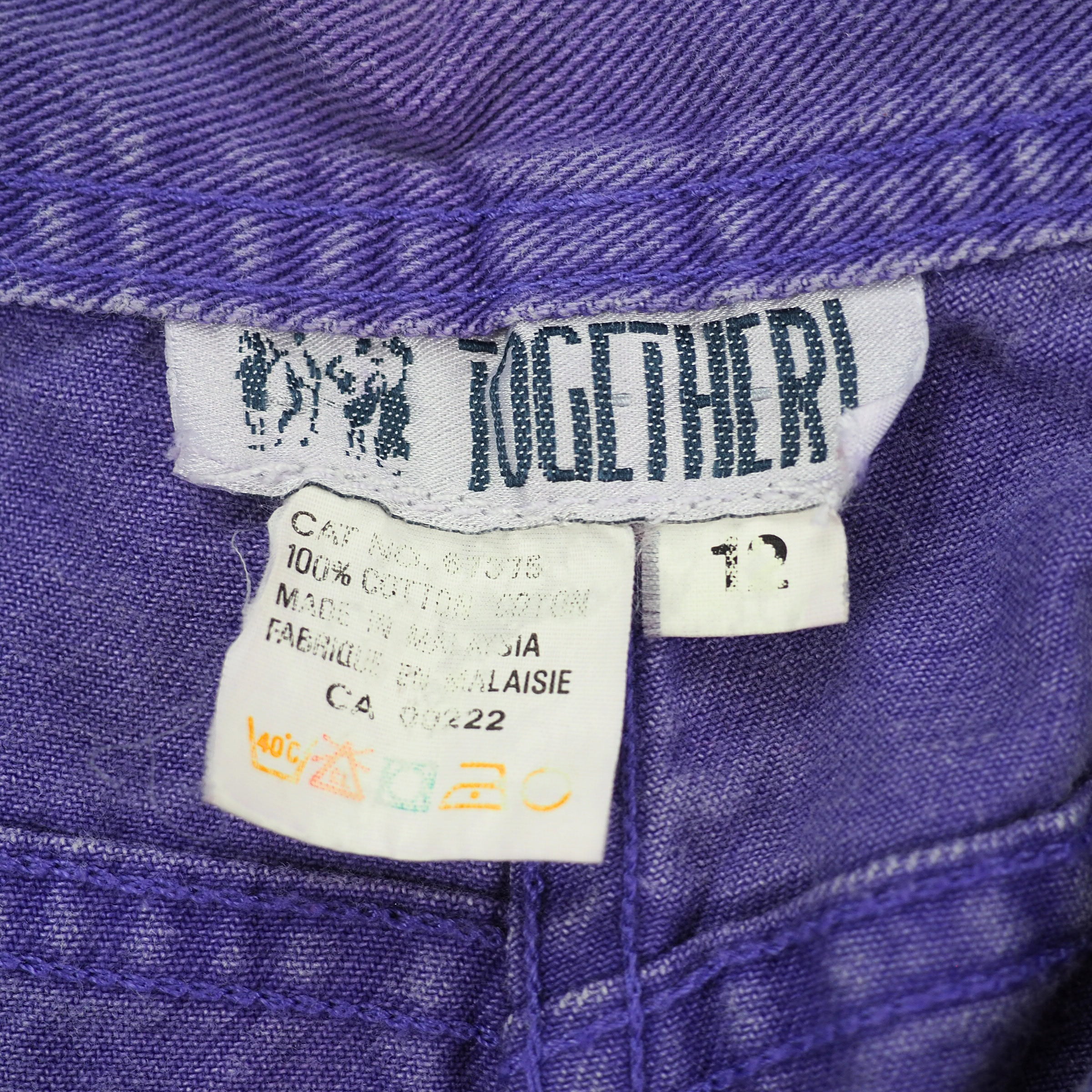 Together Lilac Embroidered High Waist Mom Jeans Vintage 90s Size 12