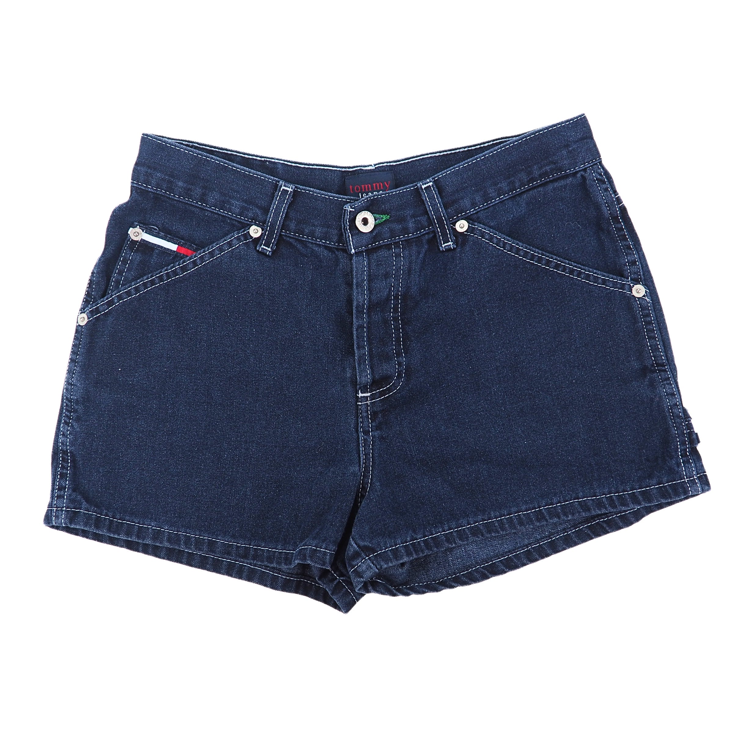 Tommy Hilfiger Carpenter Dark Wash Indigo Denim Jean Shorts Vintage 90s W28