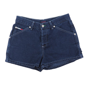 Tommy Hilfiger Carpenter Dark Wash Indigo Denim Jean Shorts Vintage 90s W28