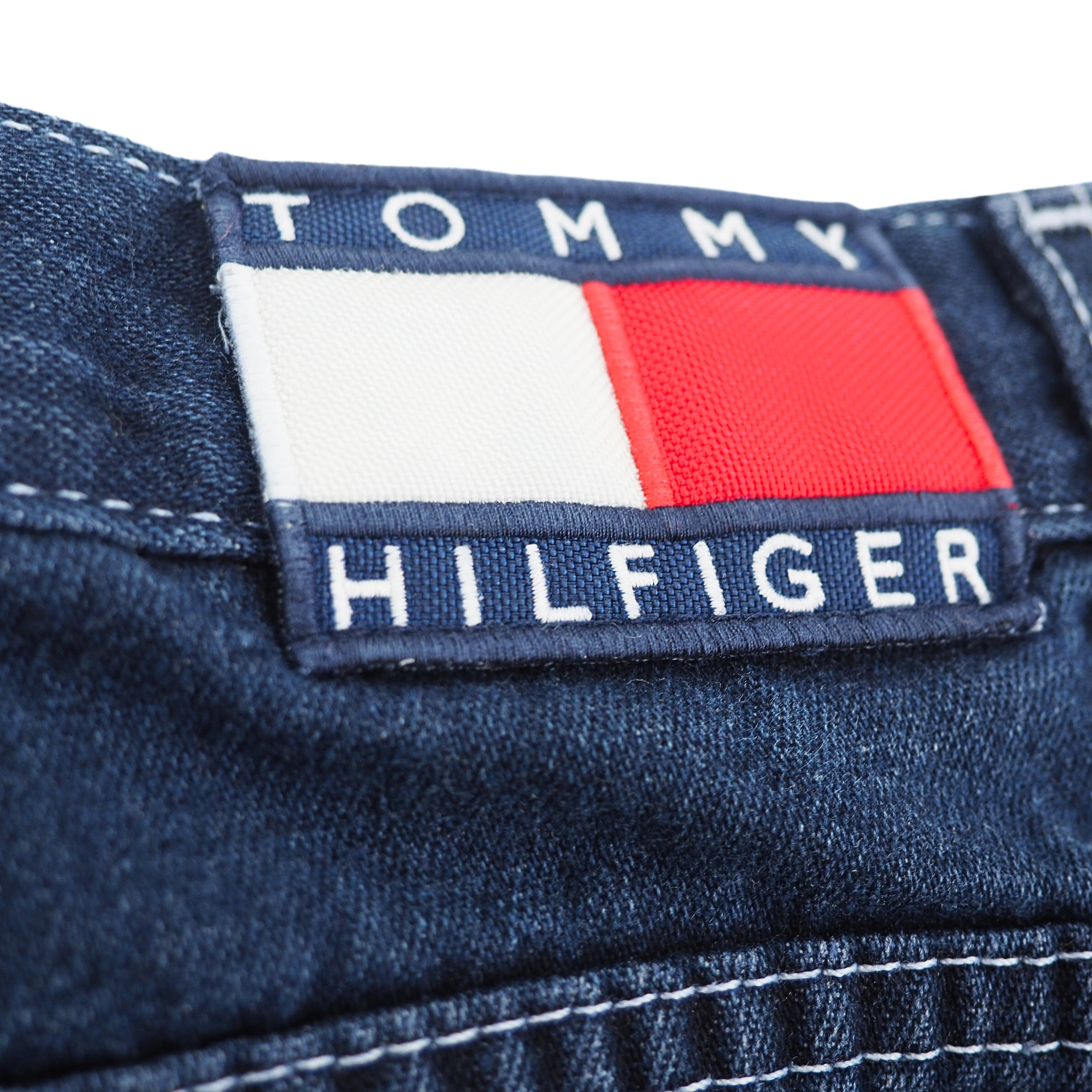 Tommy Hilfiger Carpenter Dark Wash Indigo Denim Jean Shorts Vintage 90s W28