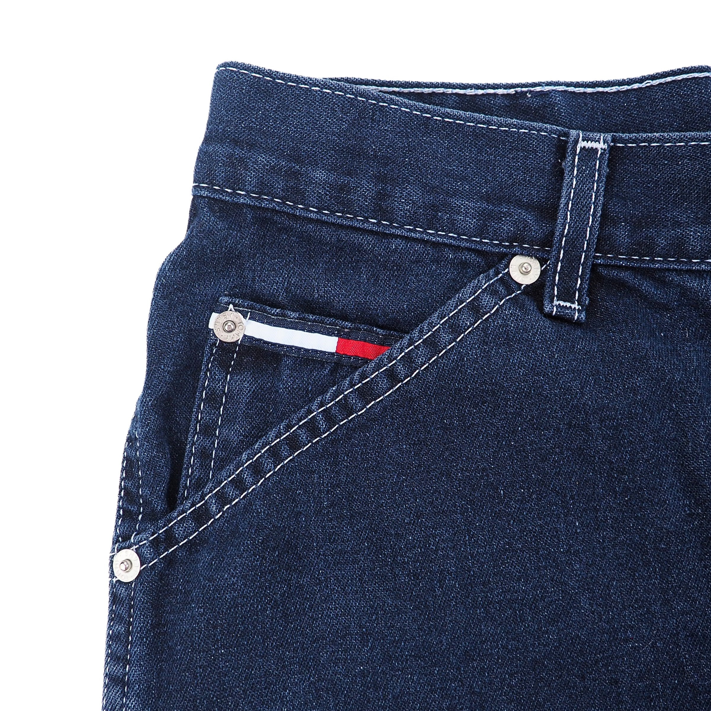 Tommy Hilfiger Carpenter Dark Wash Indigo Denim Jean Shorts Vintage 90s W28