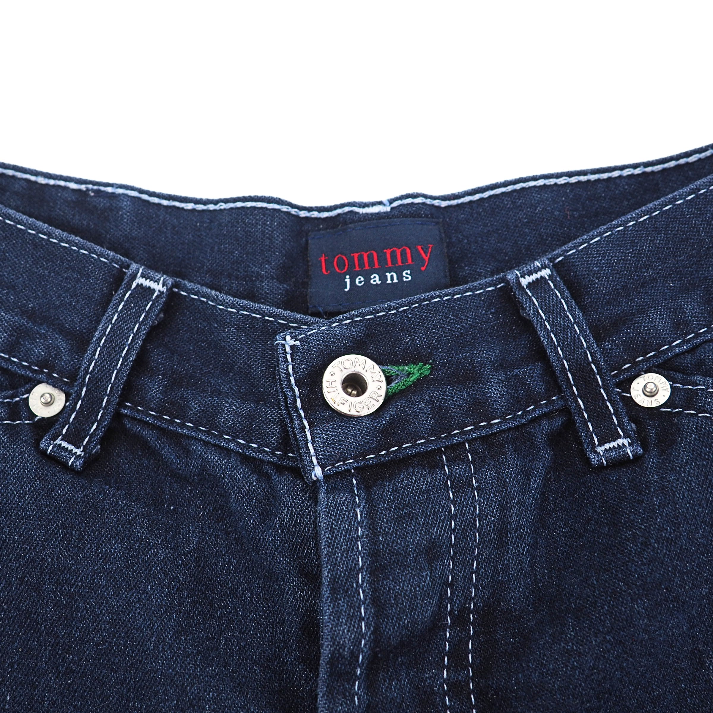 Tommy Hilfiger Carpenter Dark Wash Indigo Denim Jean Shorts Vintage 90s W28
