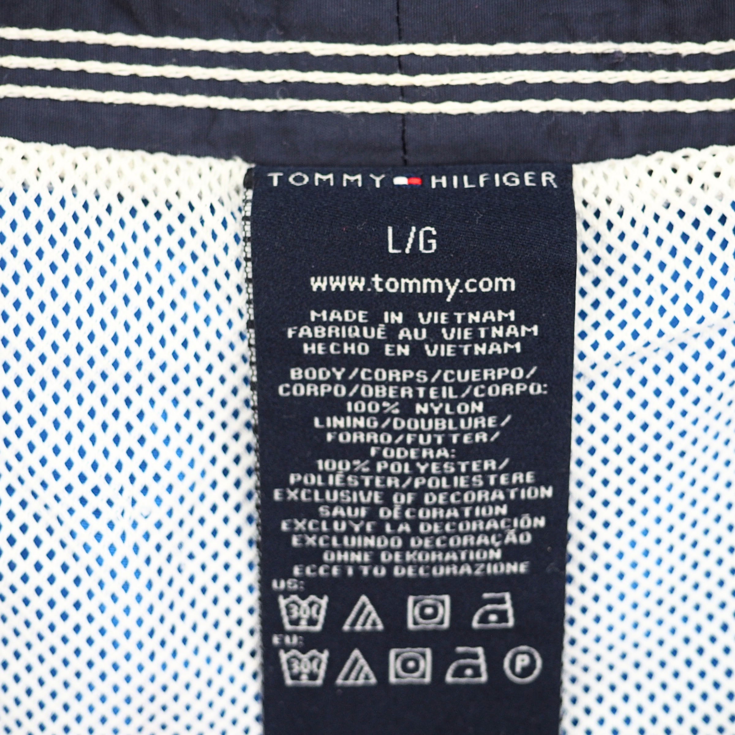 Tommy Hilfiger Premium Swim Trunks Board Shorts Blue Vintage 2009 Large