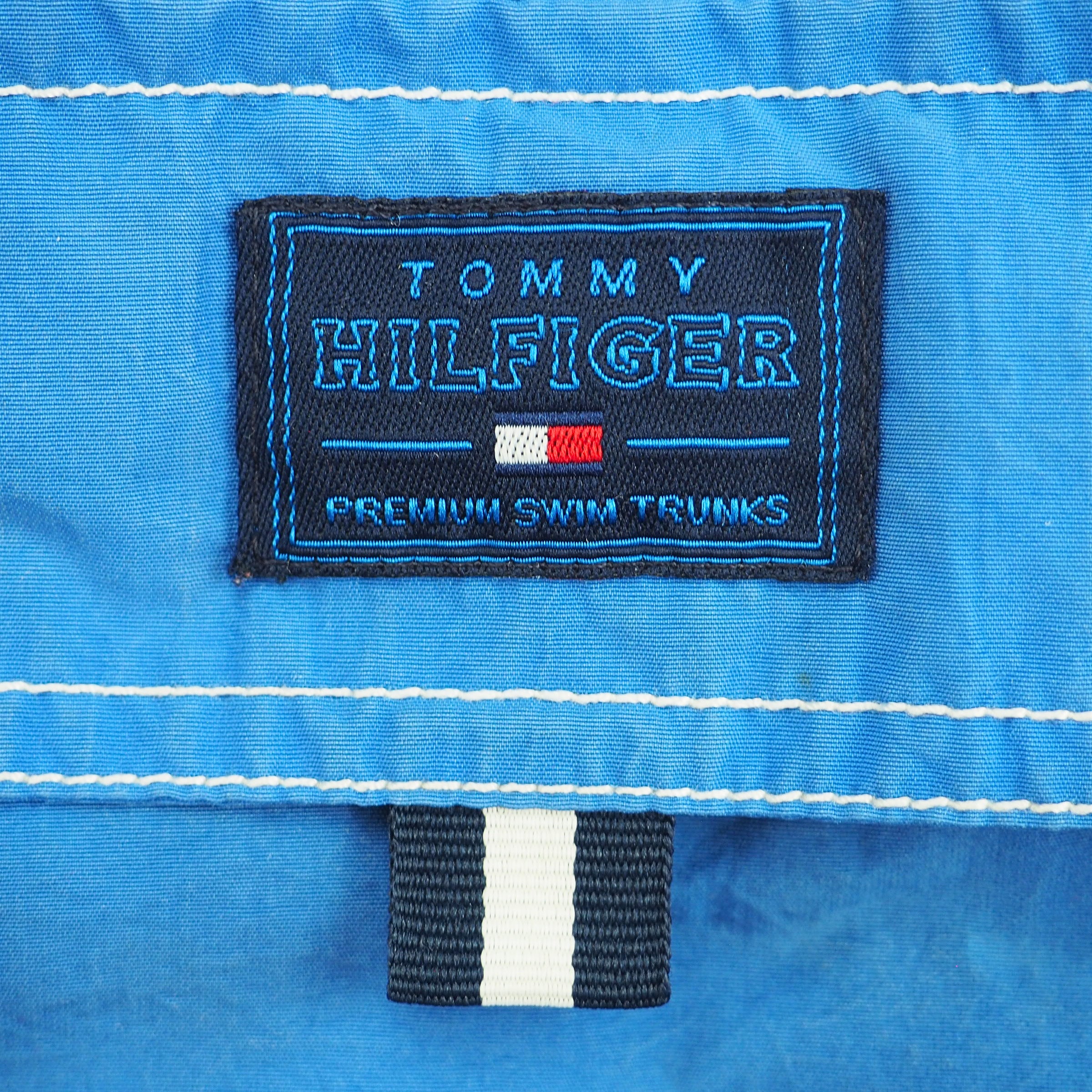 Tommy Hilfiger Premium Swim Trunks Board Shorts Blue Vintage 2009 Large