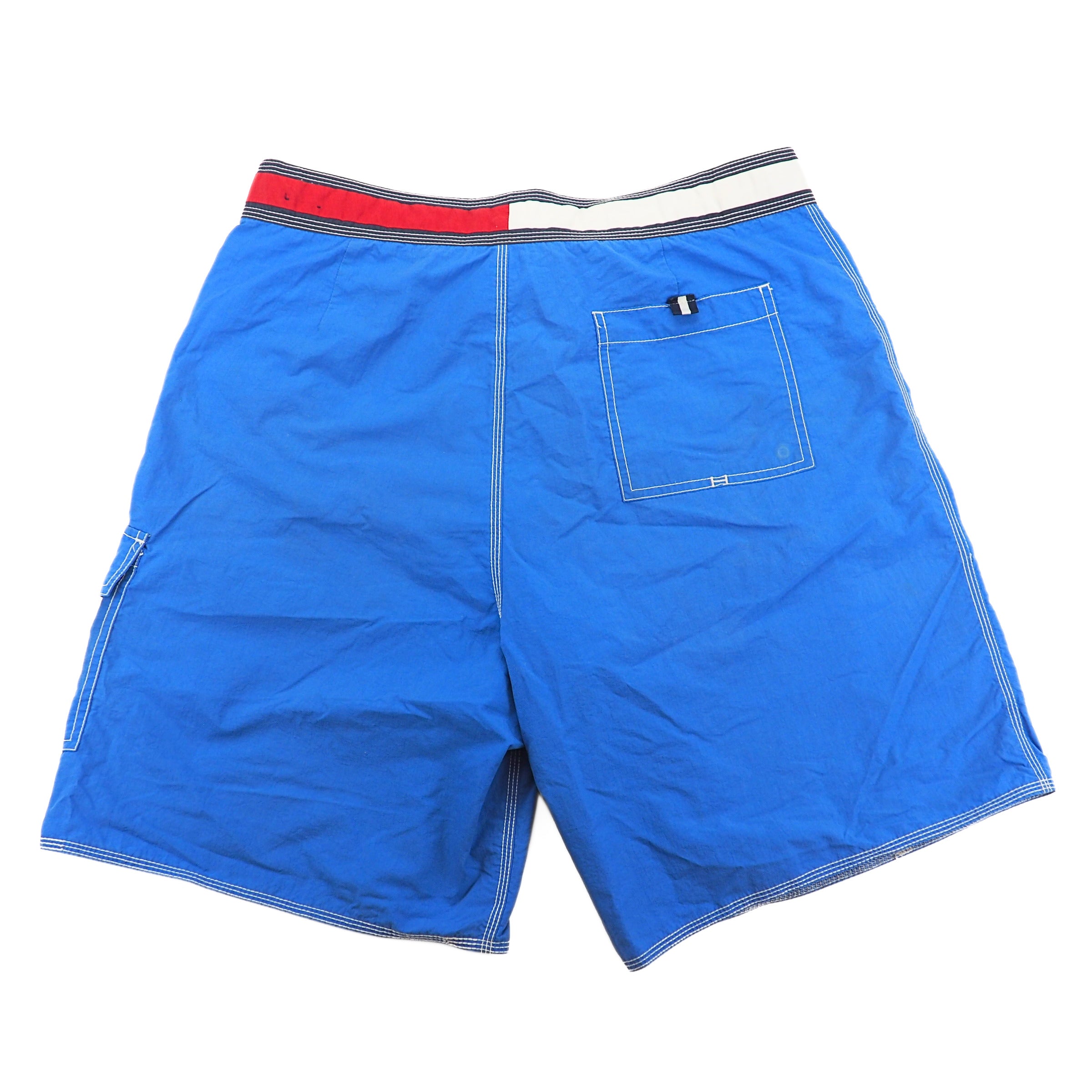 Tommy Hilfiger Premium Swim Trunks Board Shorts Blue Vintage 2009 Large