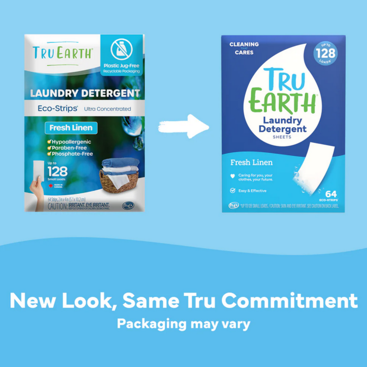 Tru Earth Laundry Detergent Sheets Fresh Linen Scent 32 Eco Strips
