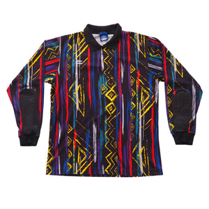 Umbro Geometric Pattern Goalkeeper Jersey 90s Vintage Large