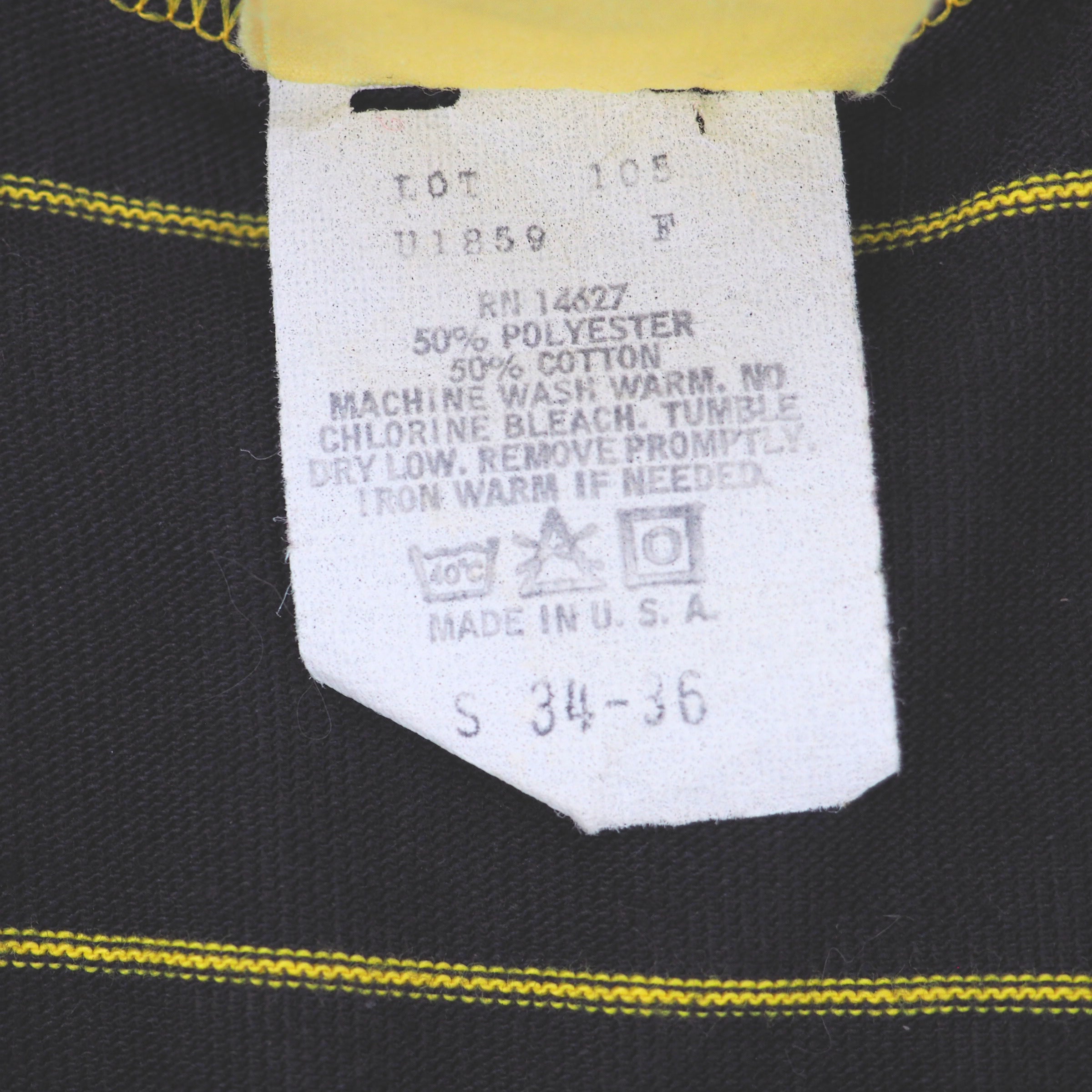 Umbro Padded Goalkeeper Jersey Black Yellow Vintage 80s-90s Made in USA Small