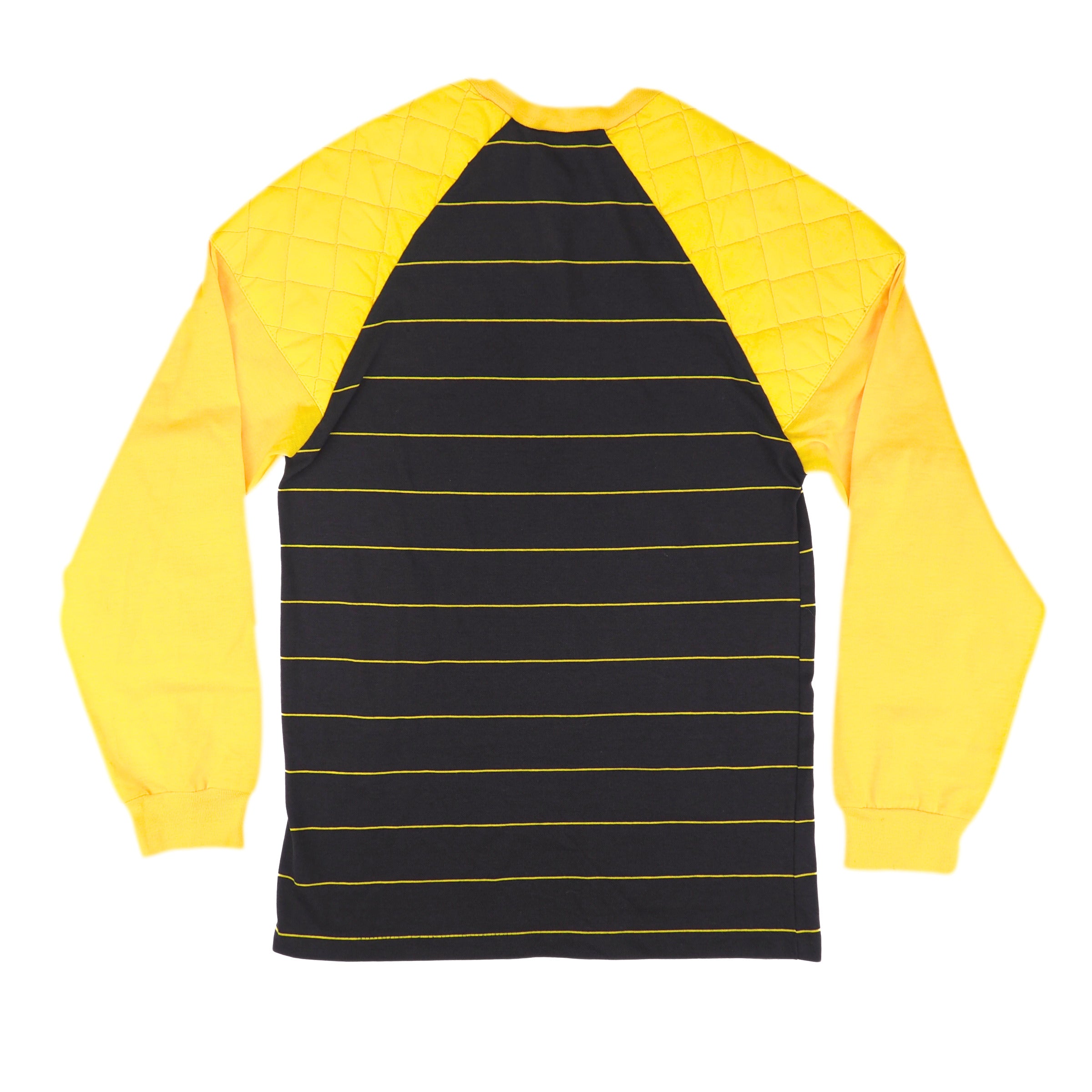 Umbro Padded Goalkeeper Jersey Black Yellow Vintage 80s-90s Made in USA Small