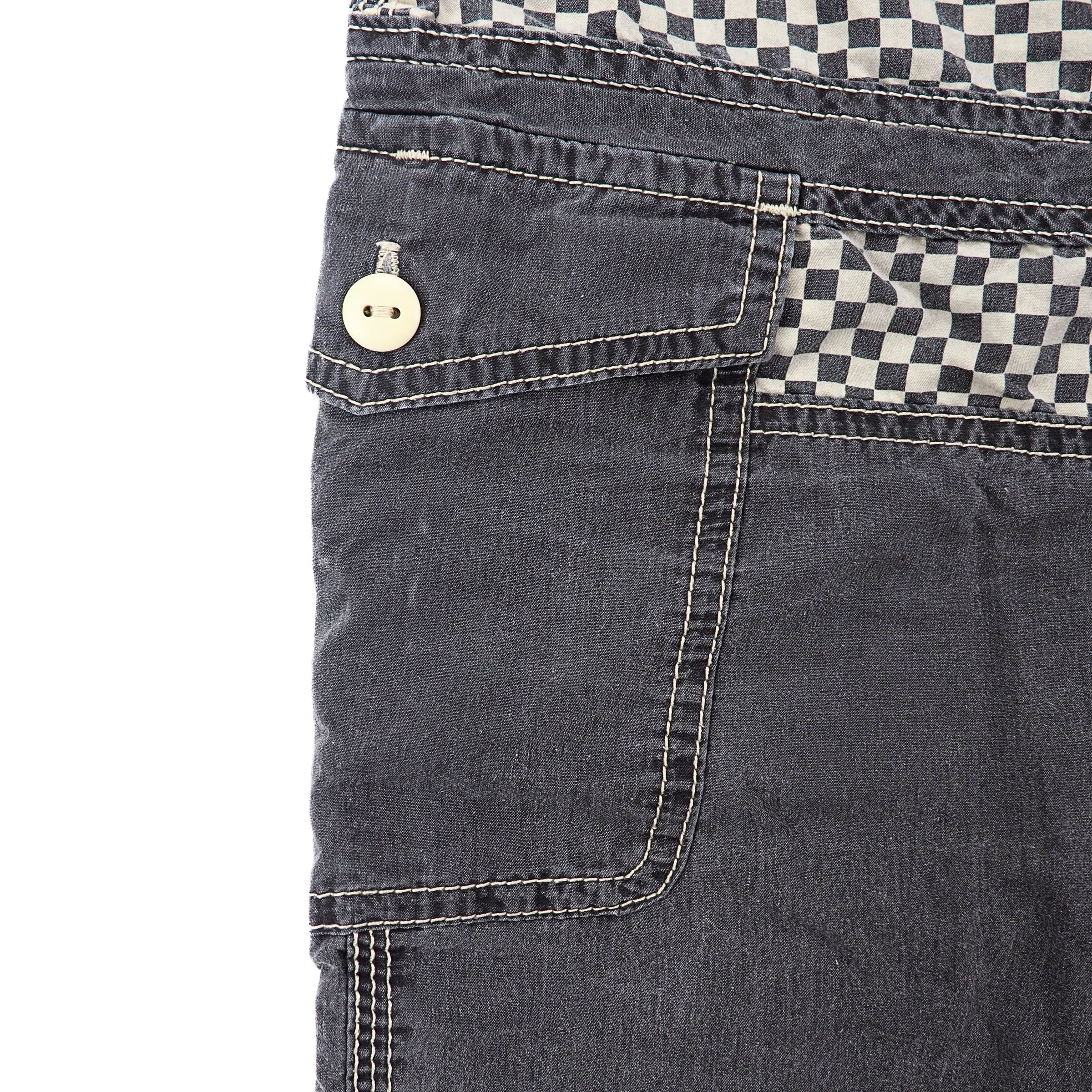 Vans Off The Wall Checkerboard Surf Board Shorts Grey Black White W34