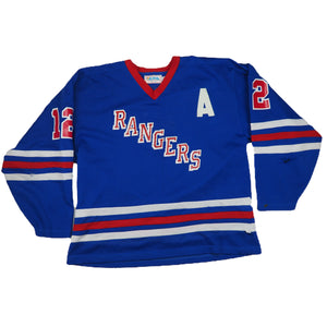 Alpha Sportswear Vintage New York Rangers NHL Hockey Jersey A #12 Mens XXL