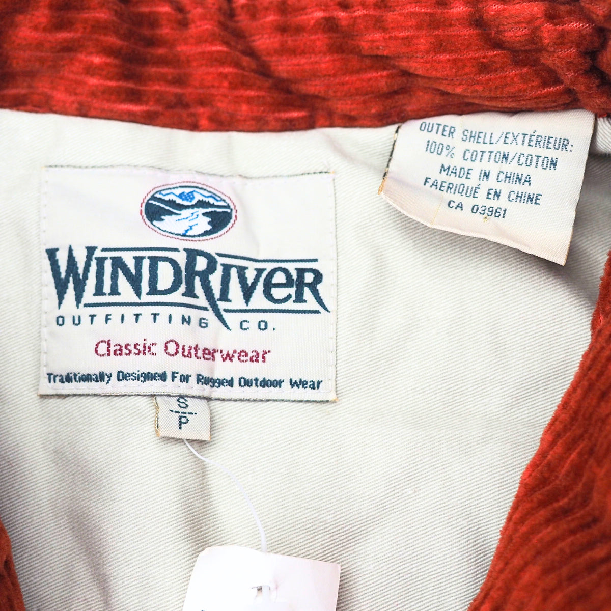 WindRiver Vintage 90s Wide Wale Corduroy Jacket Rust Deadstock S Fits L