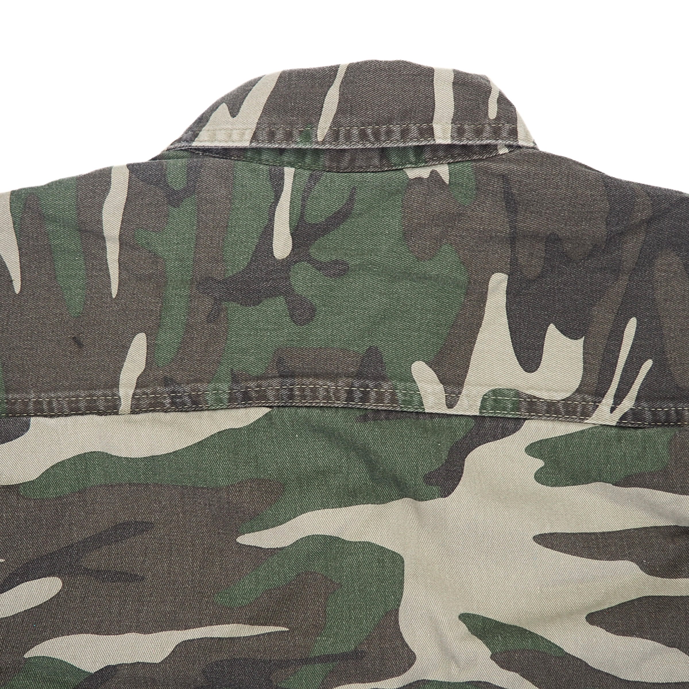 Wrangler Sherpa Lined Woodland Camouflage Chore Jacket 100% Cotton Medium