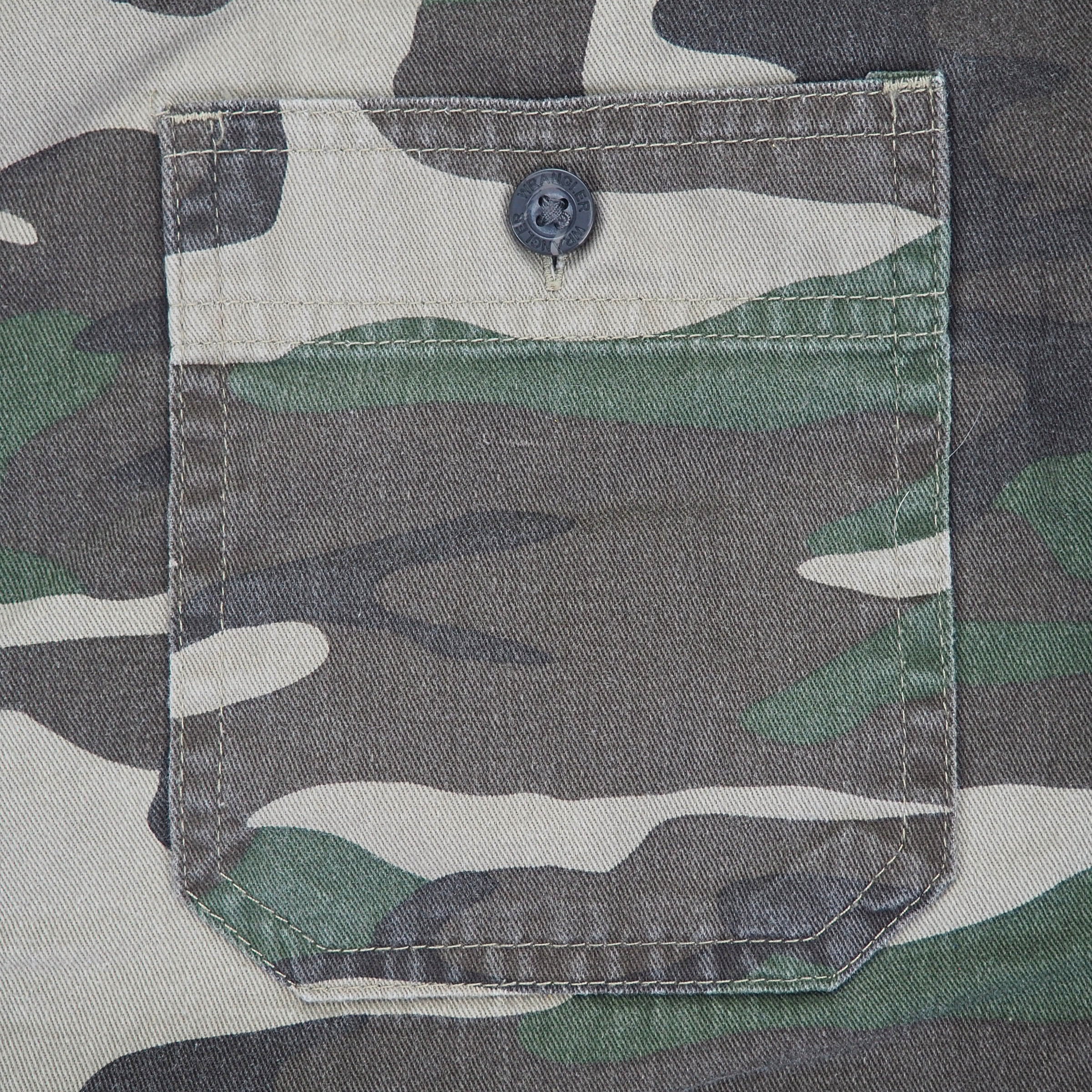 Wrangler Sherpa Lined Woodland Camouflage Chore Jacket 100% Cotton Medium