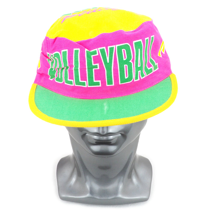 Colorful volleyball cap on a mannequin head with 'Volleyball' text
