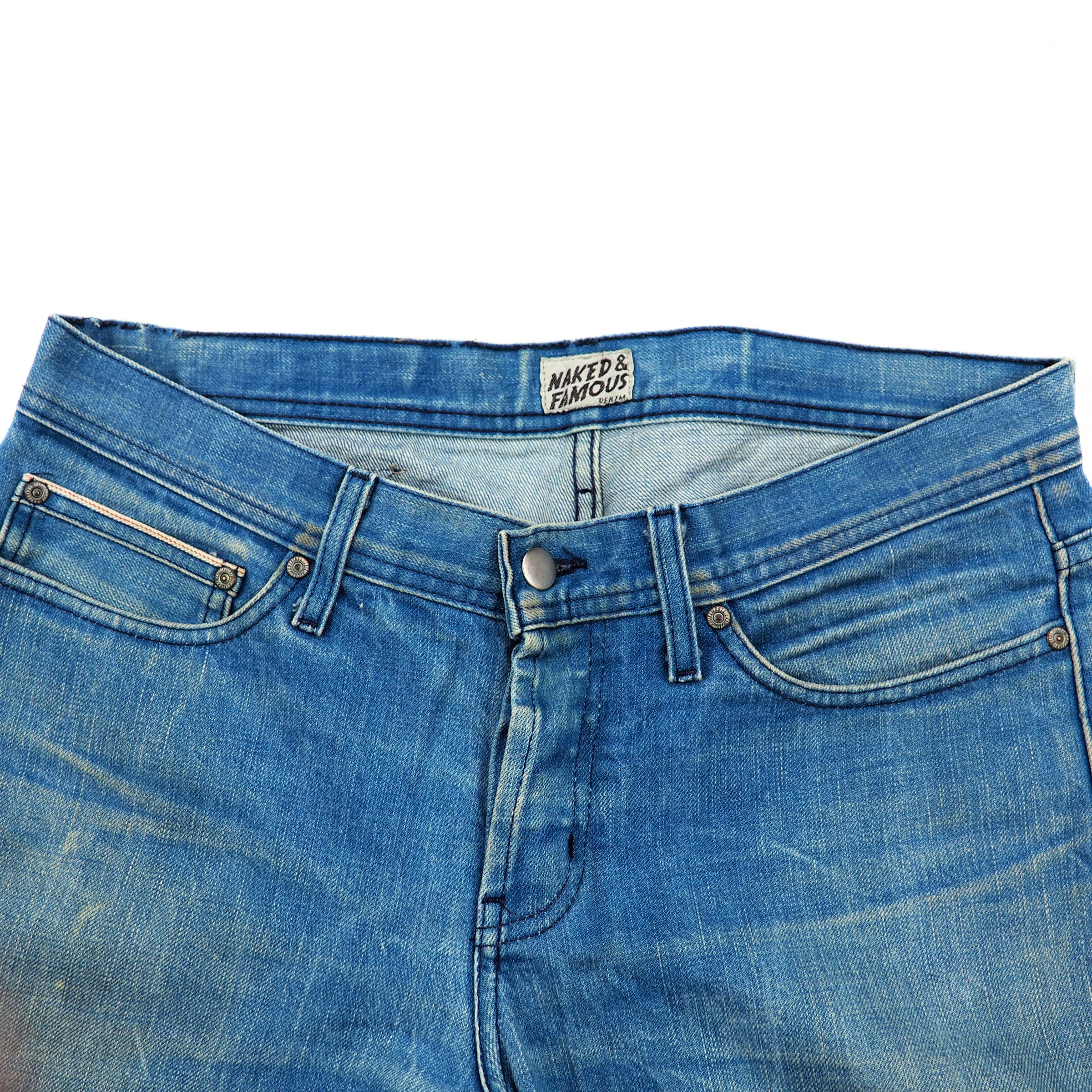 Naked & Famous Weird Guy Japanese Selvedged Denim Jeans Mens W33 L34