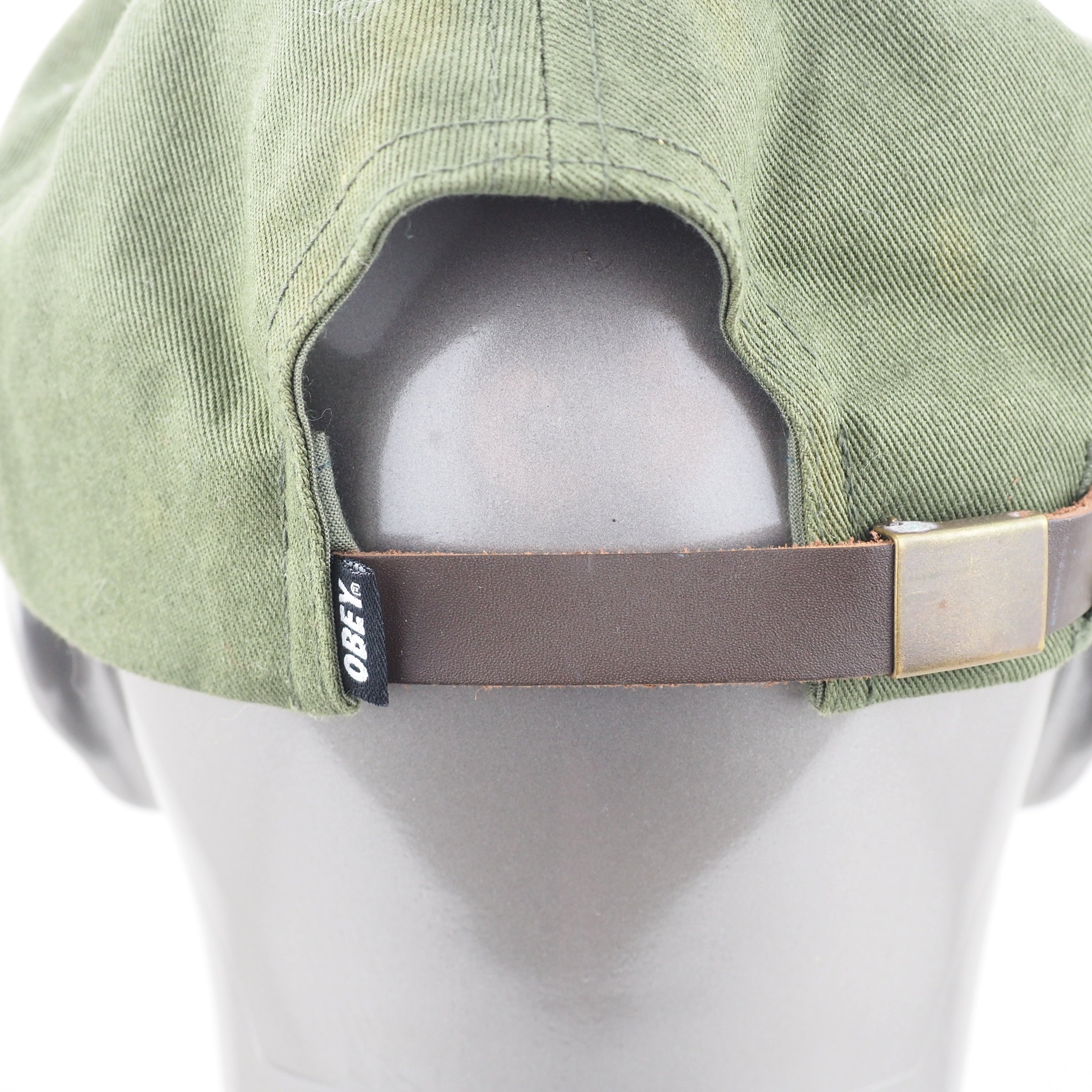 Obey Embroidered "O" Army Green Adjustable Baseball Cap