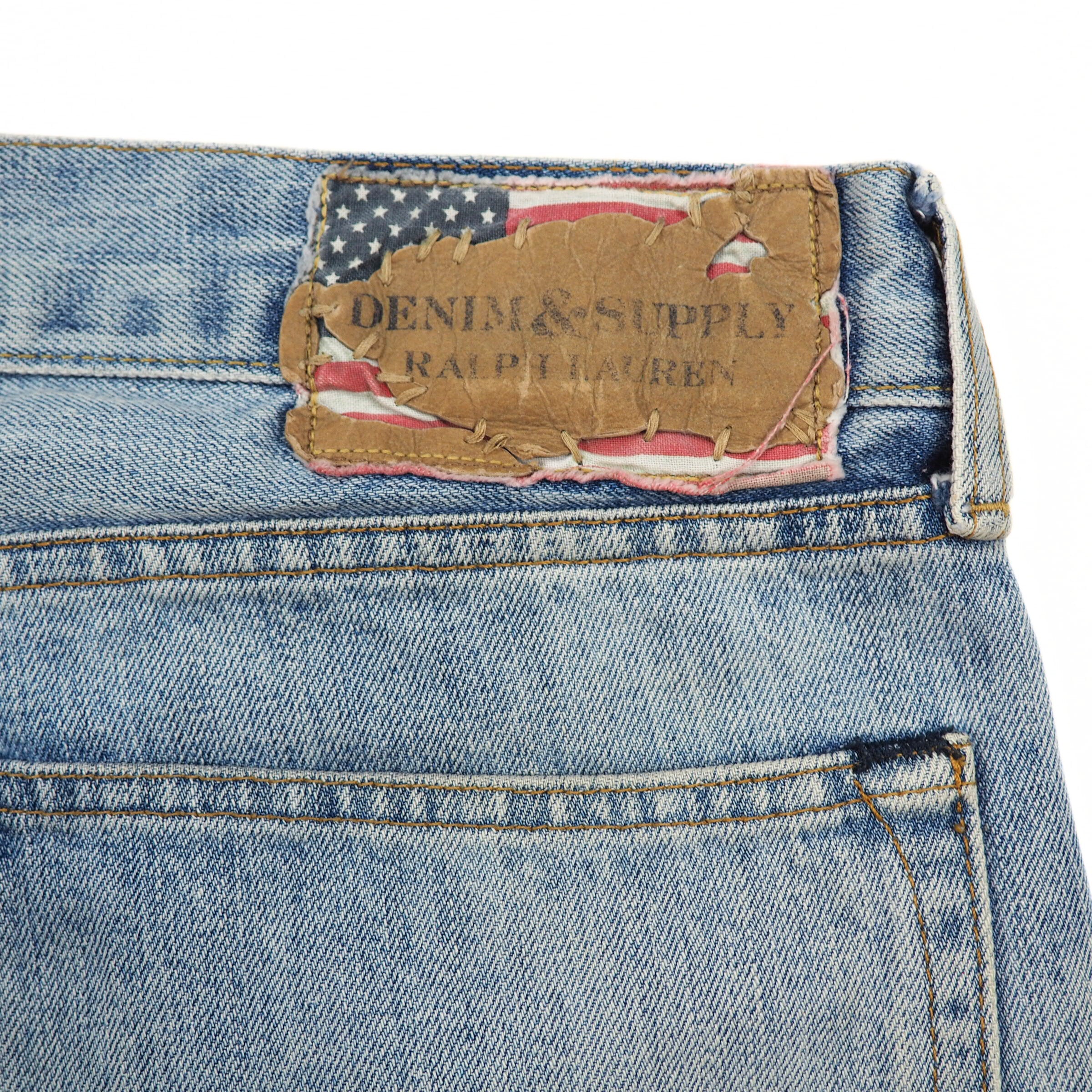 Ralph Lauren Demin & Supply Blue Jeans Authentic Y2K Vintage Mens W34 L32