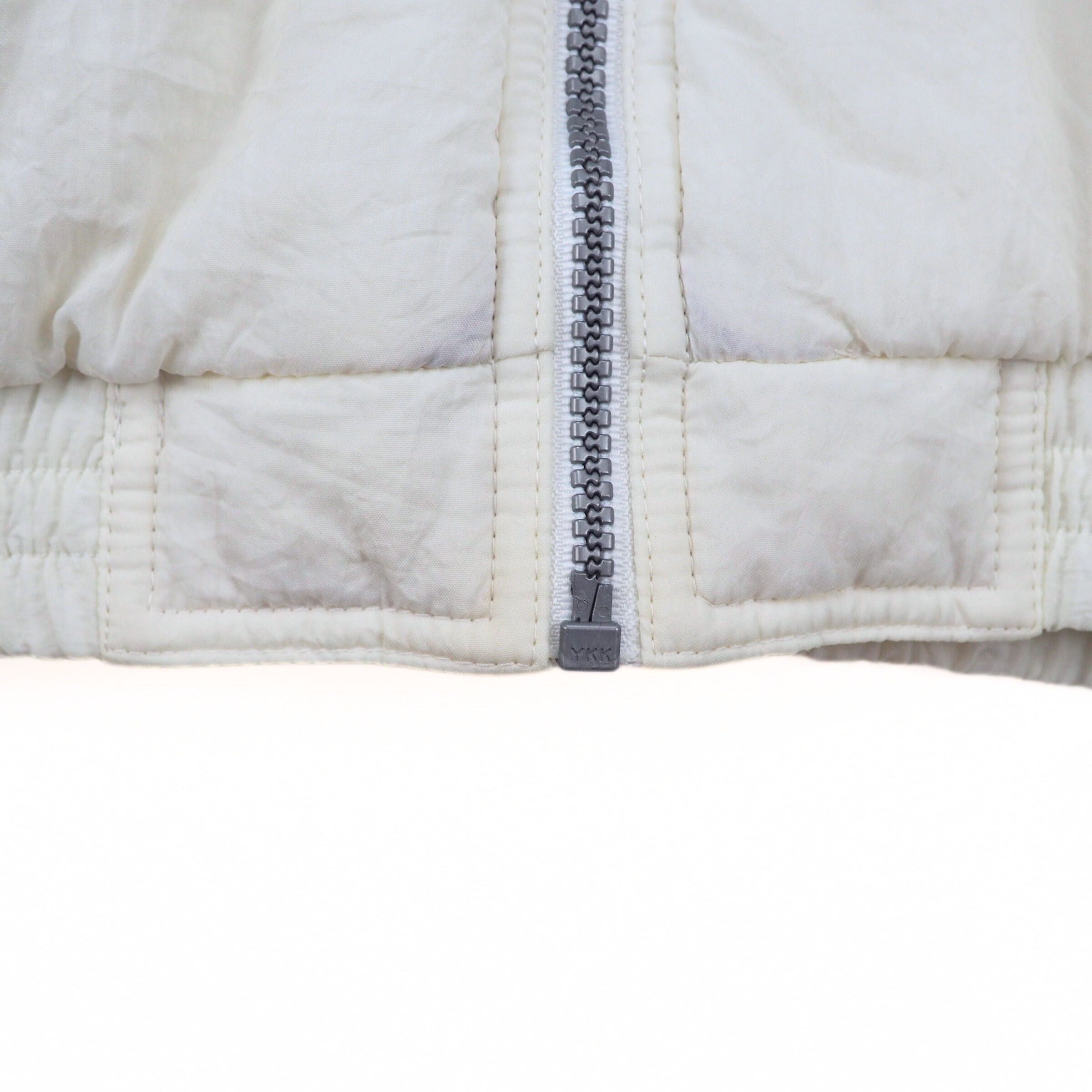 Fila Crepe Down Puffer Jacket White Authentic 90s Vintage Womens Small