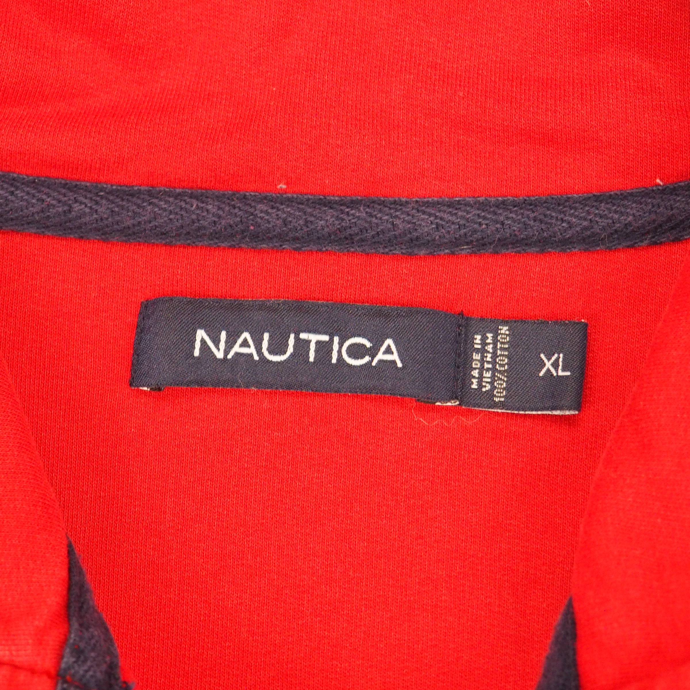 Nautica Vintage Quarter Zip Mock Neck Sweater Mens XL